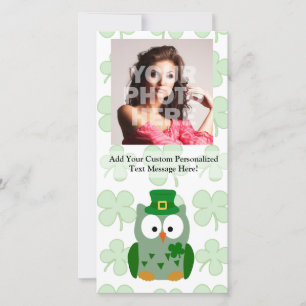 St. Patrick's Day Owl Holiday Card