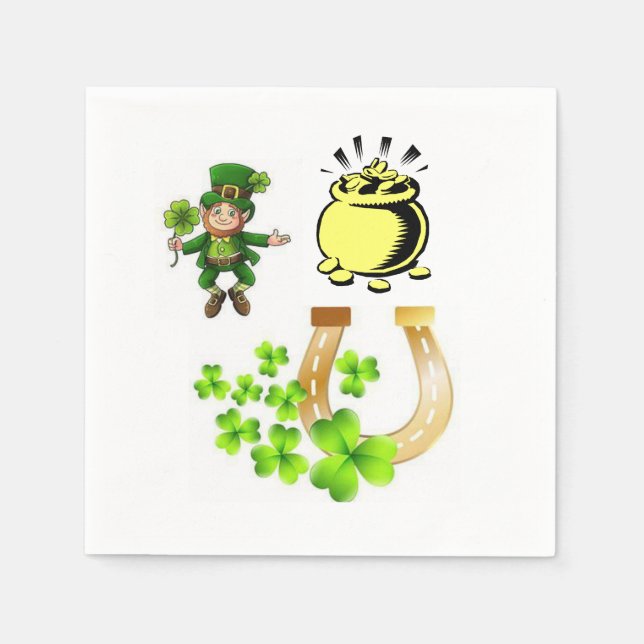 St. Patrick's Day Paper Napkins (Front)