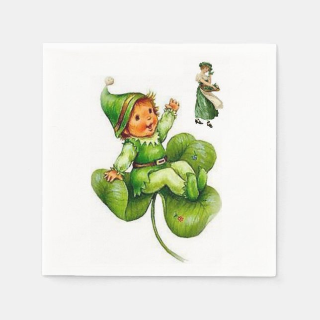 St. Patrick's Day Paper Napkins (Front)