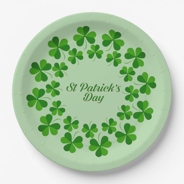 St. Patrick's Day Paper Plates (Front)