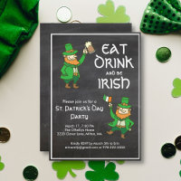 St Patricks Day Party Eat Drink Irish Leprechaun