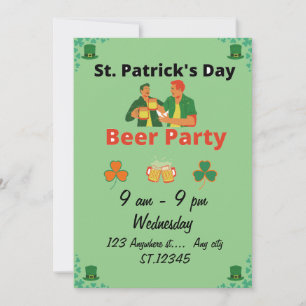St.patricks day party invitation