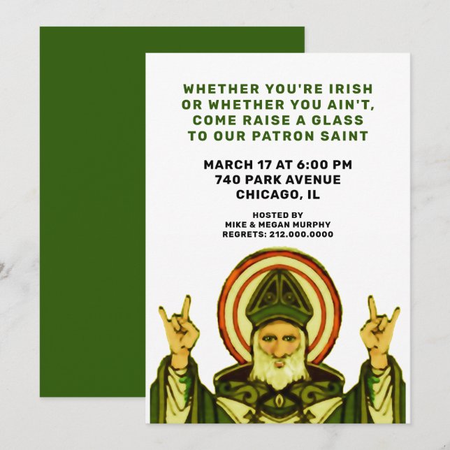 St. Patrick's Day Party Invitation (Front/Back)