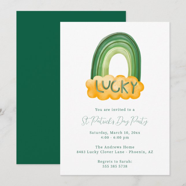 St. Patrick's Day Party Invitation (Front/Back)