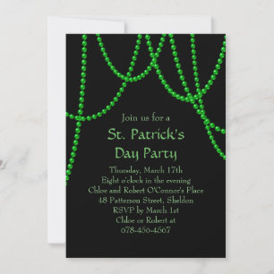 St. Patrick's Day Party Invitation - black