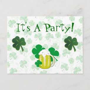 St Patrick's Day Party Invitation Postcard
