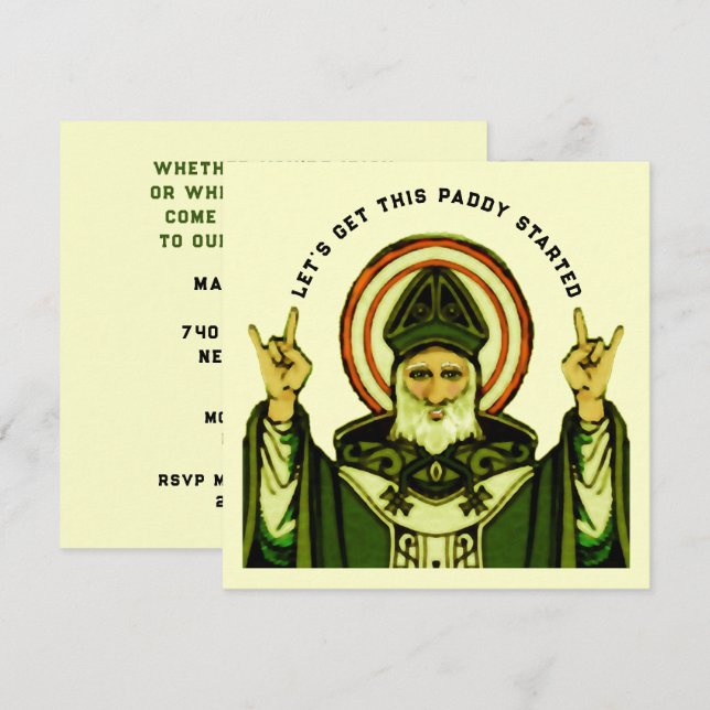 St. Patrick's Day Party Invitations (Front/Back)