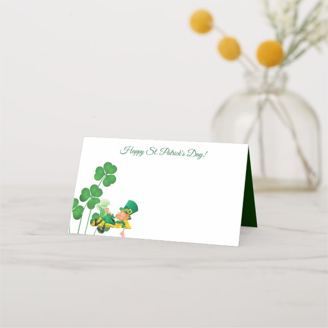 St. Patrick's Day Party Name Place Card (Front)