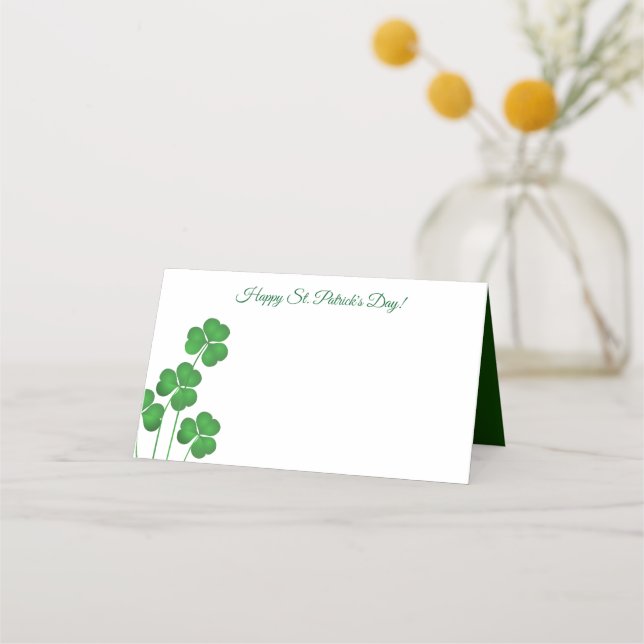 St. Patrick's Day Party Name Place Card (Front)