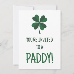 St. Patrick's Day Party Paddy Invitation Invitatio