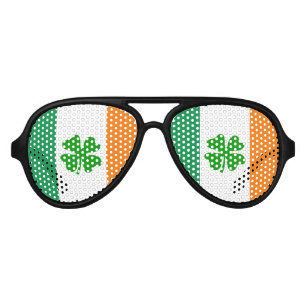 St Patricks Day party shades   Funny Irish flag