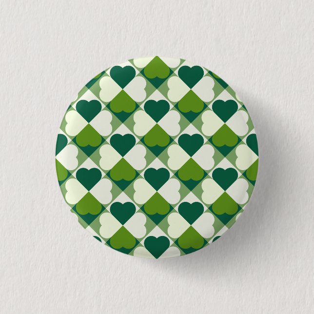 St. Patrick's Day Pattern 1 Inch Round Button (Front)