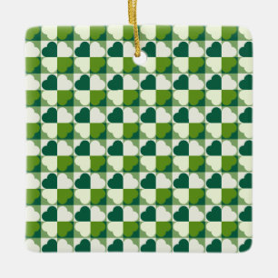 St. Patrick's Day Pattern Ceramic Ornament