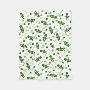 St Patricks day pattern Fleece Blanket