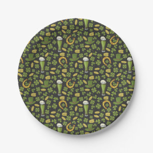 St. Patrick's Day Pattern Paper Plate