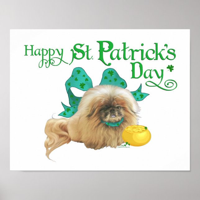 St Patricks Day Pekingese Poster (Front)
