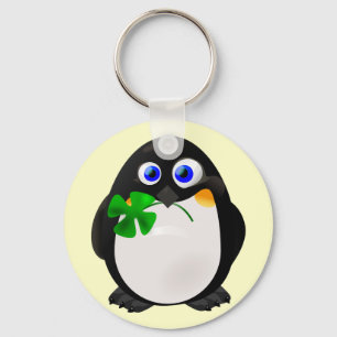 St. Patrick's Day Penguin Keychain