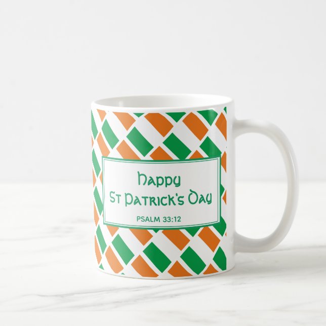 ST PATRICK'S DAY Personalized Christian IRISH FLAG Coffee Mug (Right)