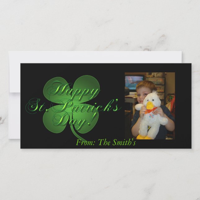 St. Patrick's Day Photo Card (Front)