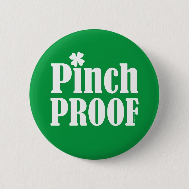 St Patrick's Day Pinch Proof 2 Inch Round Button (Front)