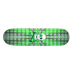 St. Patrick's Day Pirate Skateboard
