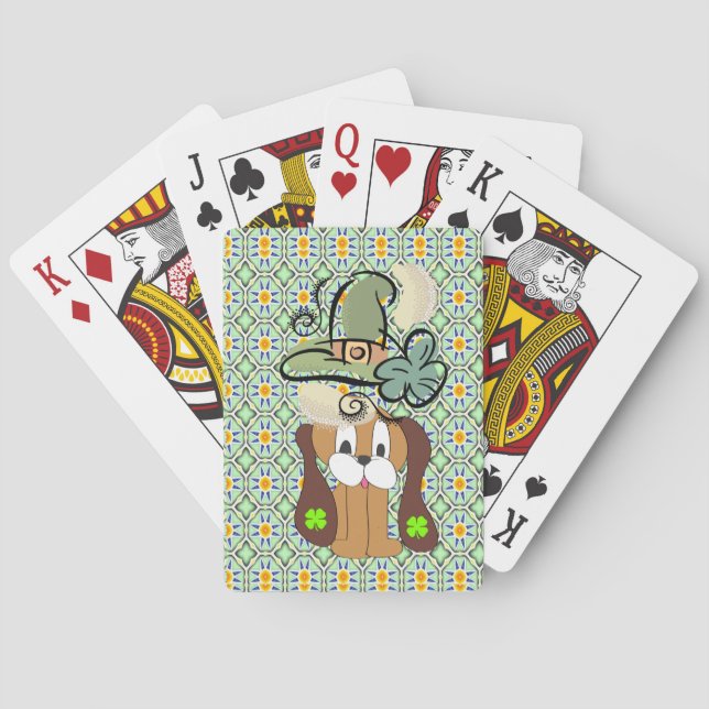St. Patrick's  Day Playing Card Deck Dog (Back)