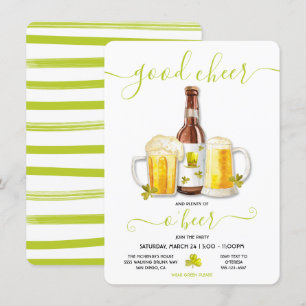 St. Patrick's Day Plenty of O Beer Party Invitation