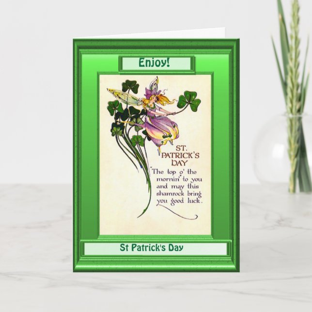 St Patrick's day, Poem Card (Front)