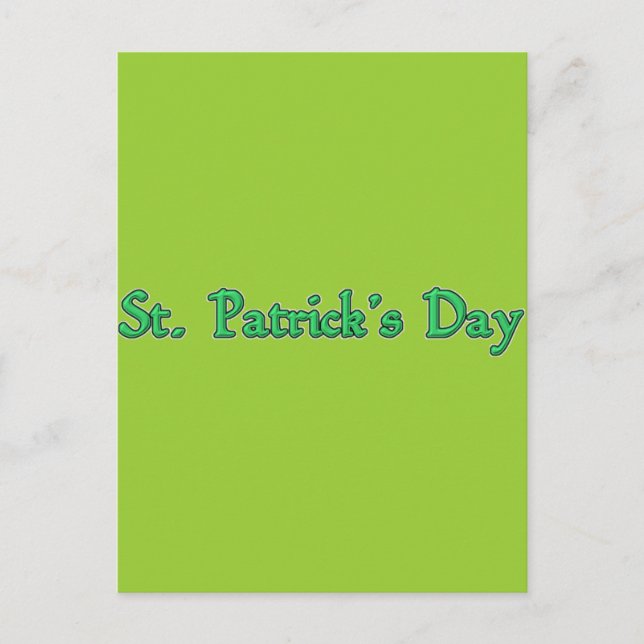 St. Patrick's Day Postcard (Front)