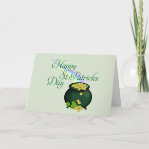 St. Patrick's Day pot of gold and rainbow Card
