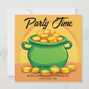 St. Patrick's Day Pot of Gold Party Invitation