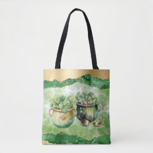 St. Patrick's Day Pots Of Gold Irish Clovers Tote Bag