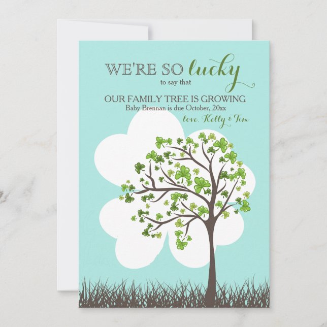 St. Patrick's Day Pregnancy Announcement (Front)