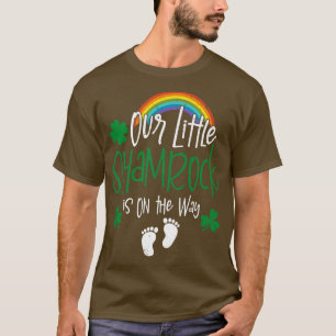 St Patrick's Day Pregnancy Announcement Little Sha T-Shirt