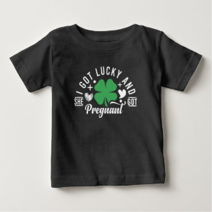 St patricks day pregnancy announcement with lucky baby T-Shirt