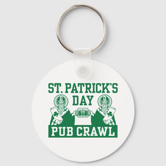 St. Patrick's Day Pub Crawl Keychain (Front)