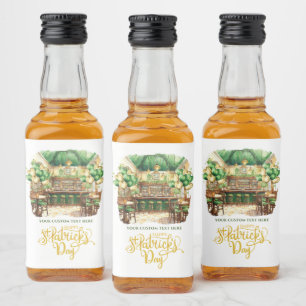 St. Patrick's Day Pub Party Custom Liquor Bottle Label
