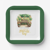 St. Patrick's Day Pub Personalized Watercolor