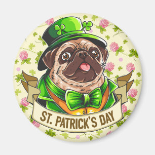 St. Patrick's Day Pug Magnet