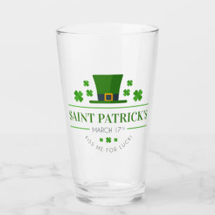 St Patrick's Day Quote Glass