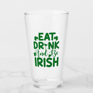 St Patrick's Day Quote   Glass