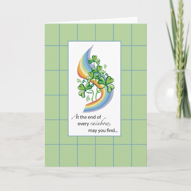 St. Patrick's Day Rainbow Card (Front)