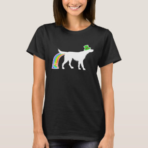St Patrick's Day Rainbow Dog  Irish Setter T-Shirt