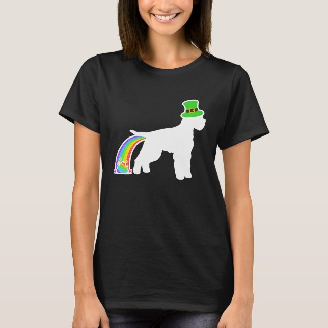 St Patrick's Day Rainbow Dog  Lagotto Romagnolo T-Shirt (Front)