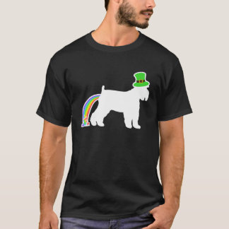 St Patrick's Day Rainbow Dog Schnauzer T-Shirt