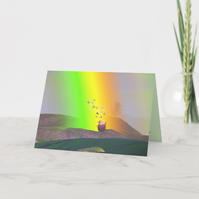 St. Patrick's Day - Rainbow Gold Card (Front)