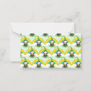 St Patricks Day Rainbow Leprechaun Lucky Charms Card