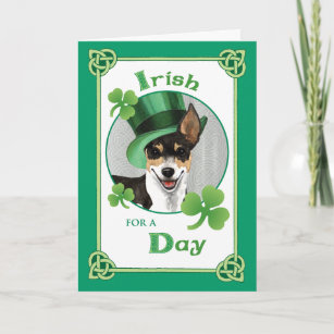 St. Patrick's Day Rat Terrier Card