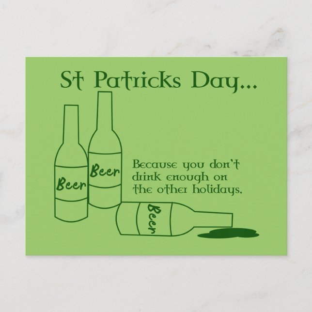 St Patrick's Day Recipe Postcard (Front)