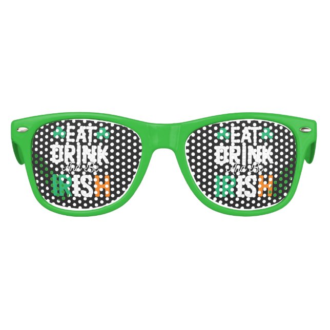 St Patrick's Day Retro Sunglasses (Front)